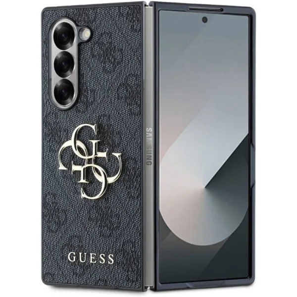 Guess - Leather 4G Metal Logo (GUHCZFD64GMGGR) - Samsung Galaxy Z Fold6 - Black