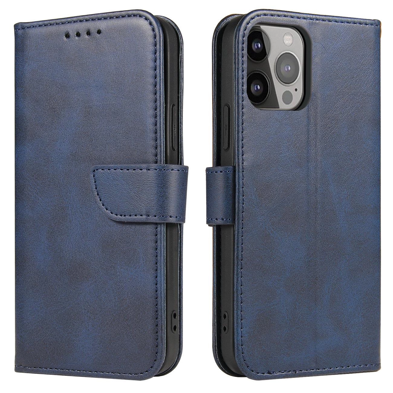 Magnet Case for Samsung S24 Plus with flap and wallet - blue