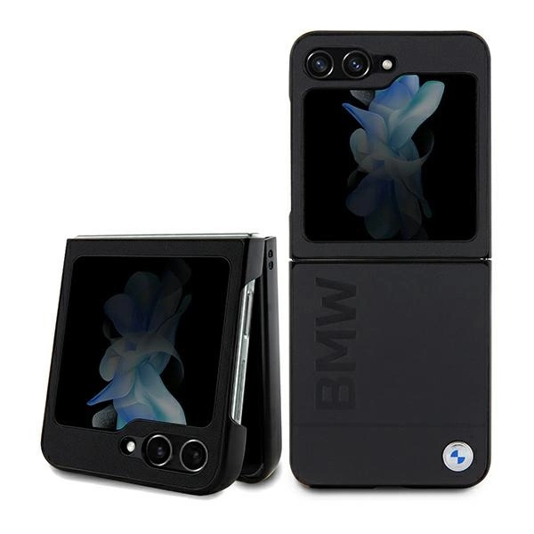 BMW Leather Hot Stamp case for Samsung Galaxy Z Flip 5 - black