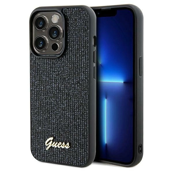 Guess Disco Metal Script case for iPhone 13 Pro / 13 - black