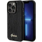 Guess Sequin Script Metal case for iPhone 13 Pro Max - black