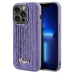 Guess Sequin Script Metal case for iPhone 13 Pro Max - purple