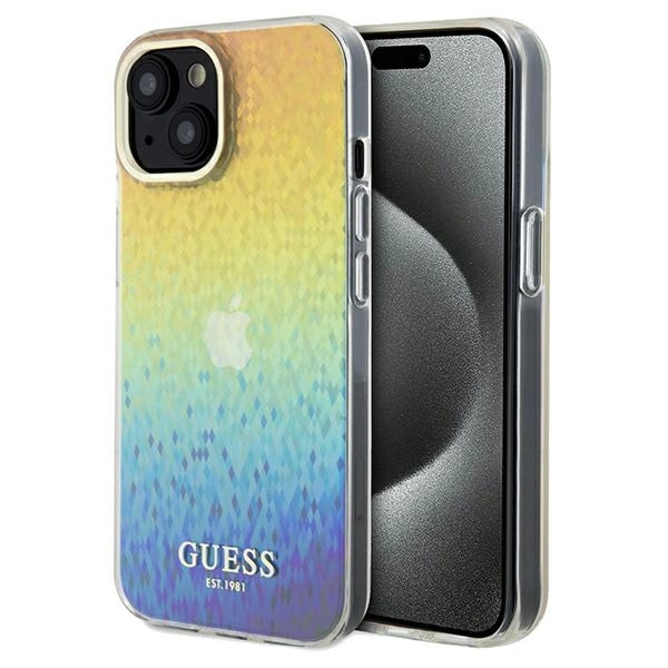 Guess IML Faceted Mirror Disco Iridescent case for iPhone 14 / 15 / 13 - multicolor