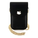 Hello Kitty Leather Metal Logo Chain bag - black