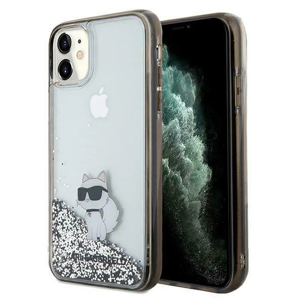 Karl Lagerfeld Liquid Glitter Choupette case for iPhone 11 / Xr - transparent