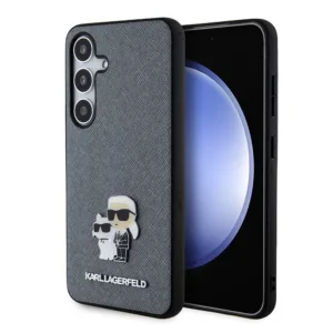 Karl Lagerfeld - Saffiano (KLHCS24SPSAKCMPG) - Samsung Galaxy S24 - Grey Karl&Choupette Metal Pin