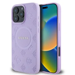 Guess - Saffiano Peony Classic Logo MagSafe (GUHMP16XPSAPSMEU) - iPhone 16 Pro Max - Purple