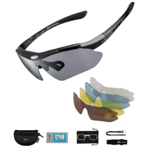 Rockbros 10003 polarized cycling glasses - black