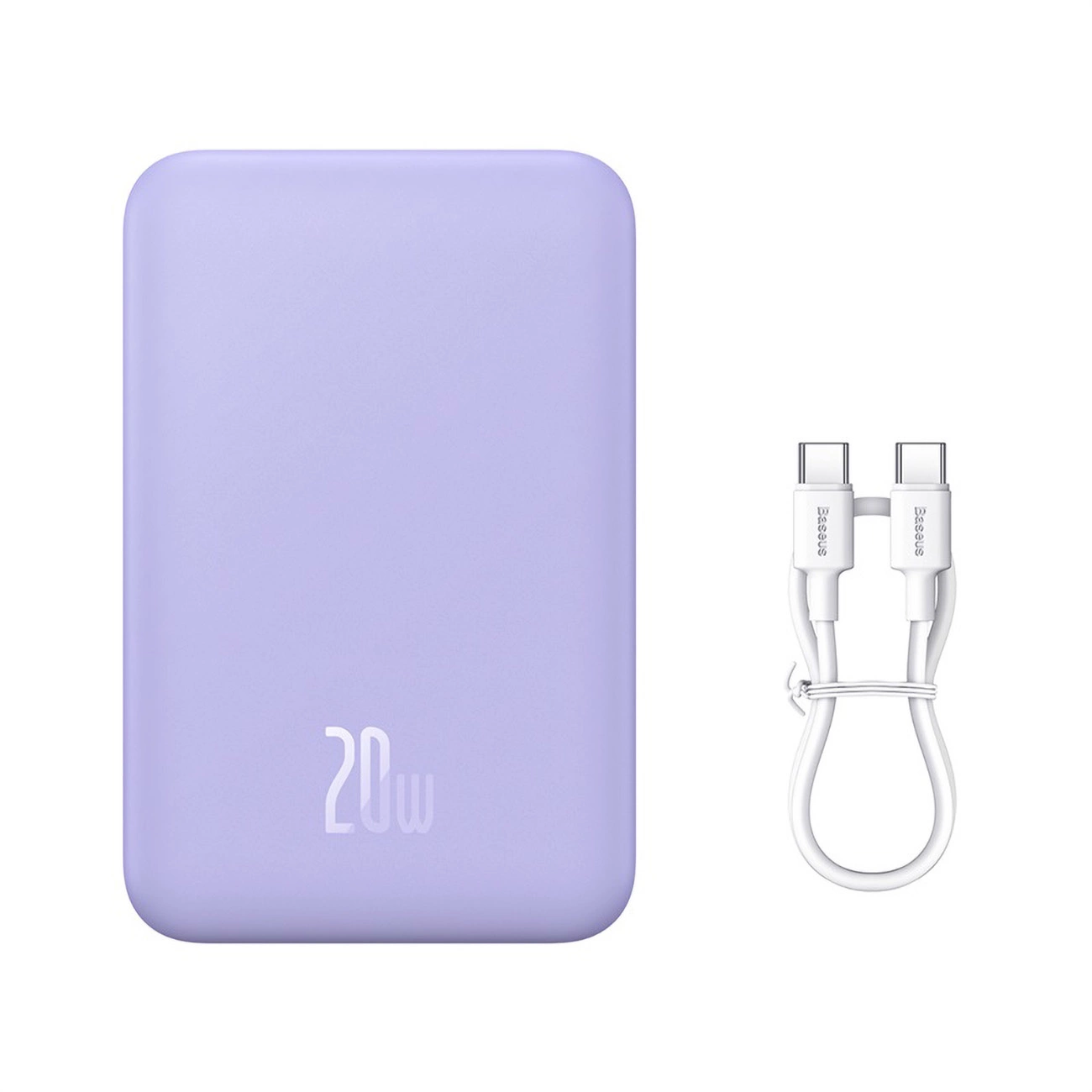 Baseus Magnetic Mini 20000 mAh 20W Powerbank - purple + USB-C / USB-C cable