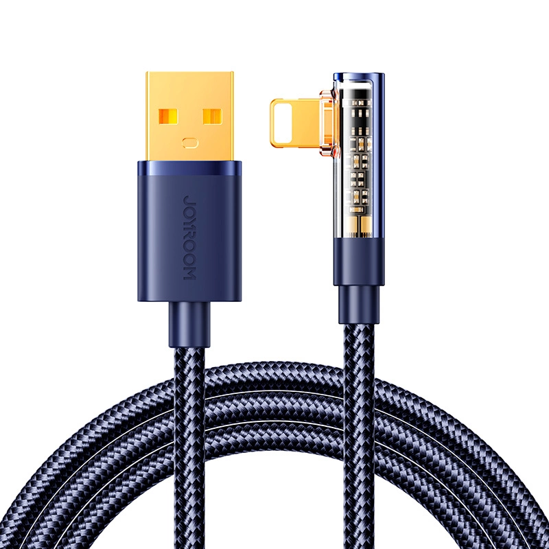 Joyroom Gaming Cable S-UL012A6 Lightning (angled) / USB-A (straight) 2.4A 1.2 m - blue