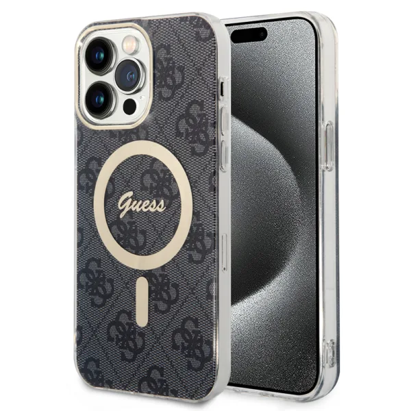 Guess - IML 4G MagSafe (GUHMP15LH4STK) - iPhone 15 Pro - Black