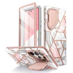 Supcase Cosmo Mag Case with MagSafe for Samsung Galaxy S24 Ultra - Pink Marble