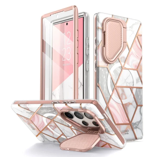 Supcase Cosmo Mag Case with MagSafe for Samsung Galaxy S24 Ultra - Pink Marble