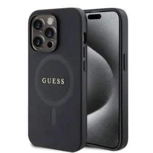 Guess - Saffiano MagSafe (GUHMP15XPSAHMCK) - iPhone 15 Pro Max - Black