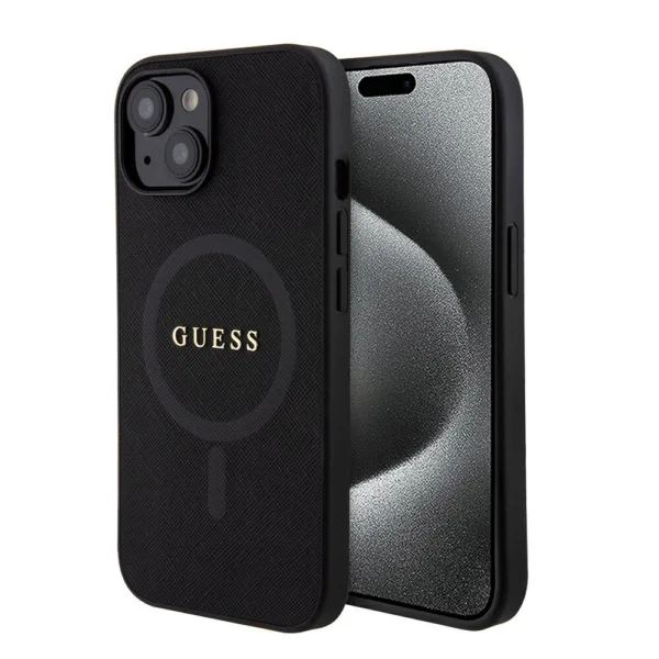 Guess - Saffiano MagSafe (GUHMP15SPSAHMCK) - iPhone 15 / iPhone 14 / iPhone 13 - Black