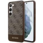 Guess 4G Stripe Collection case for Samsung Galaxy S24+ - brown