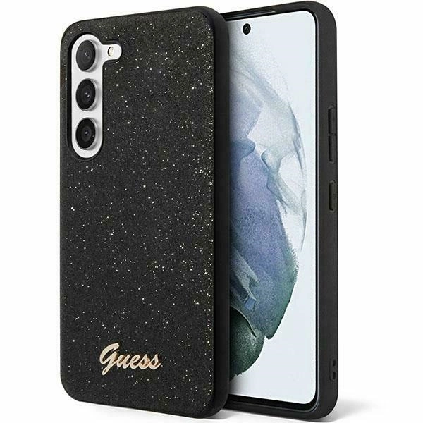 Guess Glitter Script case for Samsung Galaxy S24+ - black