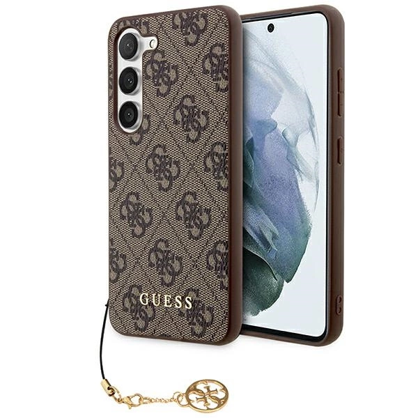 Guess 4G Charms Collection case for Samsung Galaxy S24 - brown