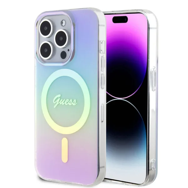 Guess - IML Iridescent MagSafe (GUHMP15XHITSU) - iPhone 15 Pro Max - Purple