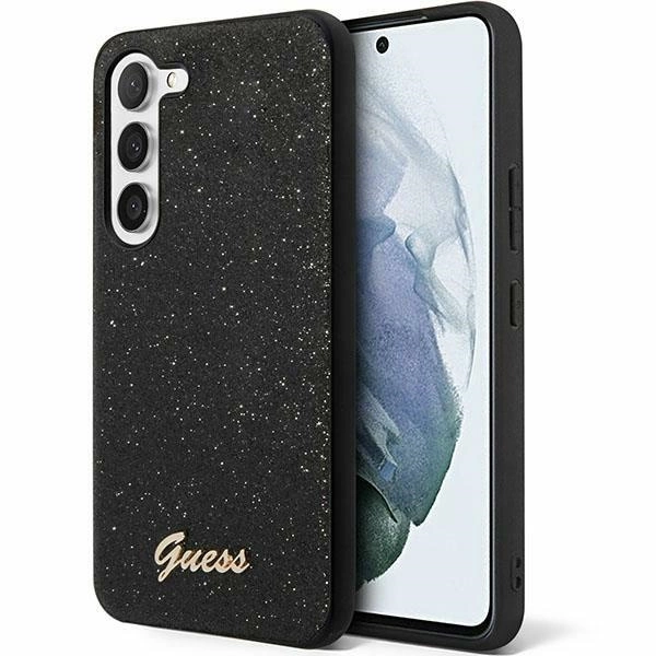 Guess Glitter Script case for Samsung Galaxy S24 - black