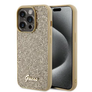 Guess - Disco Metal Script (GUHCP15XPMSDGSD) - iPhone 15 Pro Max - Gold