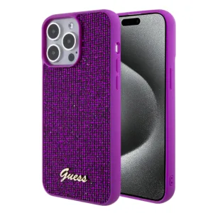 Guess - Disco Metal Script (GUHCP15XPMSDGSF) - iPhone 15 Pro Max - Fuchsia