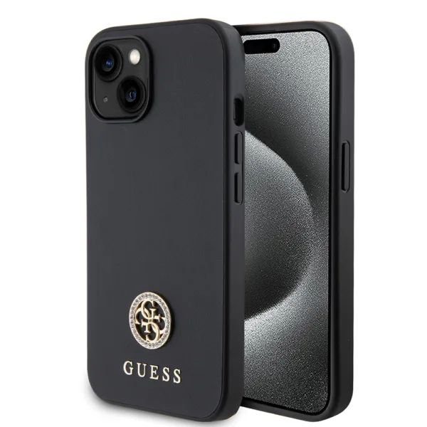 Guess - Strass Metal Logo (GUHCP15SPS4DGPK) - iPhone 15 / iPhone 14 / iPhone 13 - Black