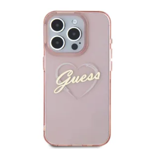 Guess - Hardcase IML Heart (GUHCP16XHCHGSPP) - iPhone 16 Pro Max - Pink