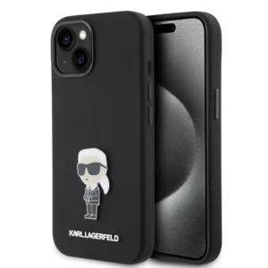 Karl Lagerfeld - Silicone (KLHCP15SSMHKNPK) - iPhone 15 / iPhone 14 / iPhone 13 - Ikonik Metal Pin