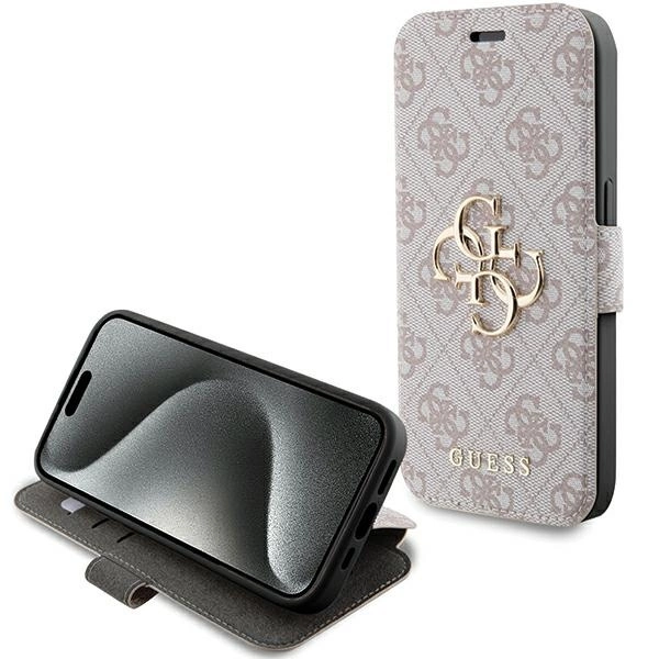 Guess 4G Metal Logo case for iPhone 15 Pro - pink