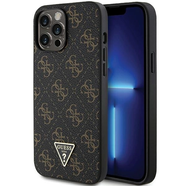 Guess 4G Triangle Metal Logo case for iPhone 13 Pro Max - black