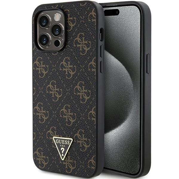 Guess GUHCP15XPG4GPK iPhone 15 Pro Max 6.7" black/black hardcase 4G Triangle Metal Logo