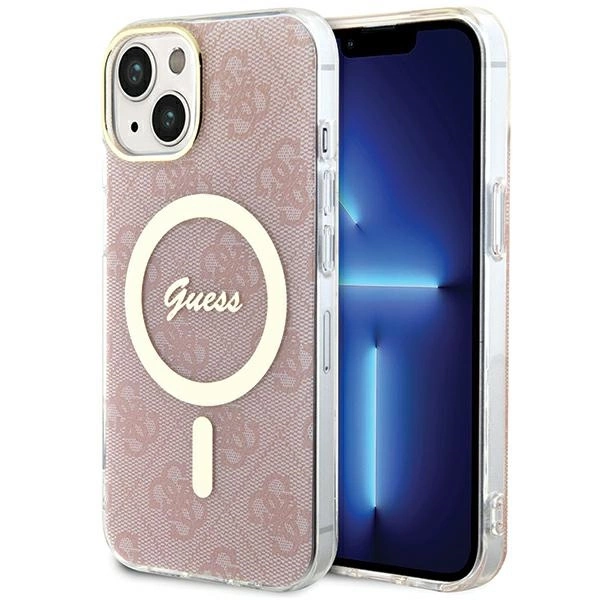 Guess IML 4G MagSafe case for iPhone 15 / 14 / 13 - pink