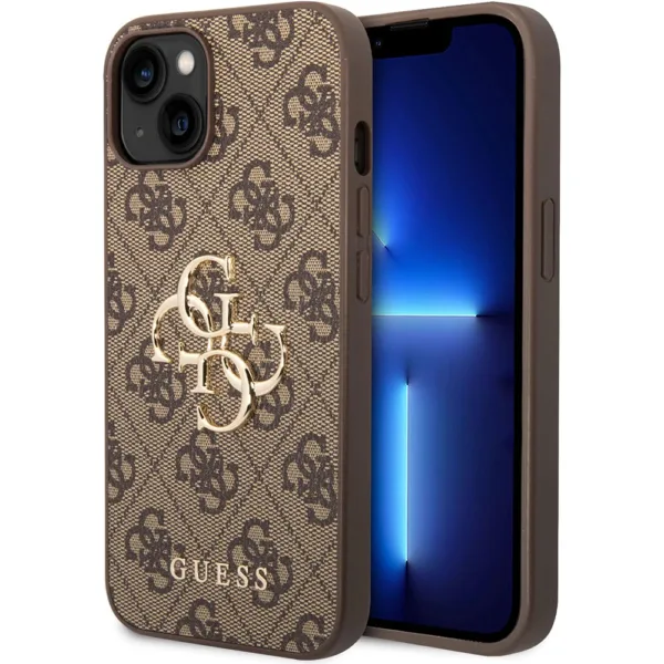 Guess - Hardcase 4G Big Metal Logo (GUHCP15S4GMGBR) - iPhone 15 / iPhone 14 / iPhone 13 - Brown