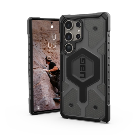 UAG Pathfinder Clear Magnet case for Samsung Galaxy S24 Ultra 5G with magnetic module - gray