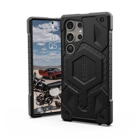 UAG Monarch Pro case for Samsung Galaxy S24 Ultra with magnetic module - black carbon