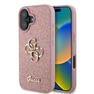 Guess - Glitter Fixed Big 4G (GUHCP16SHG4SGP) - iPhone 16 - Pink