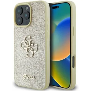 Guess - Glitter Fixed Big 4G (GUHCP16XHG4SGD) - iPhone 16 Pro Max - Gold