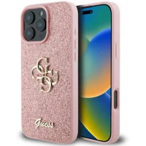 Guess - Glitter Fixed Big 4G (GUHCP16XHG4SGP) - iPhone 16 Pro Max - Pink