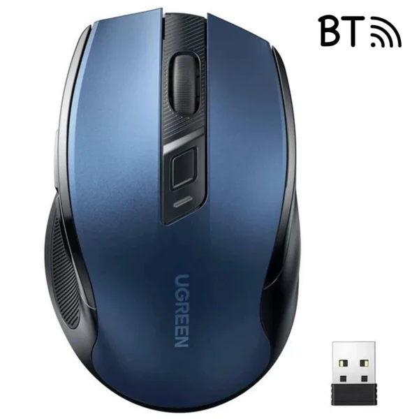 Ugreen MU006 wireless optical mouse USB 2.4GHz / Bluetooth 5.0 4000 DPI - blue