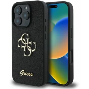 Guess - Glitter Fixed Big 4G (GUHCP16XHG4SGK) - iPhone 16 Pro Max - Black