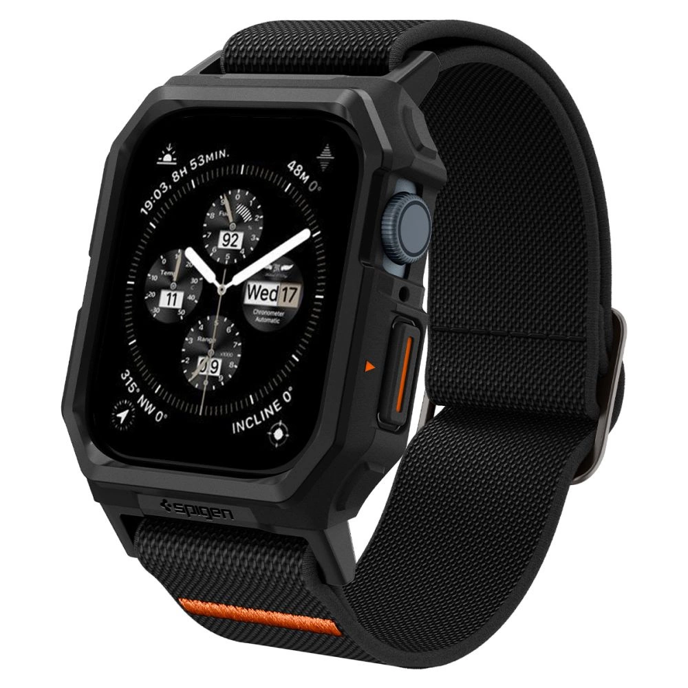 Spigen Lite Fit Pro Case with Strap for Apple Watch 4 / 5 / 6 / 7 / 8 / 9 / SE (44 / 45 mm) - Matte Black