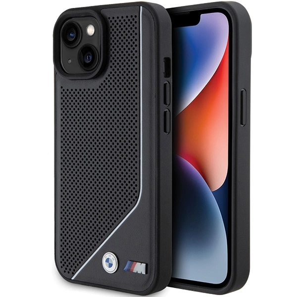 BMW Perforated Twisted Line MagSafe Case for iPhone 15/14/13 - Black