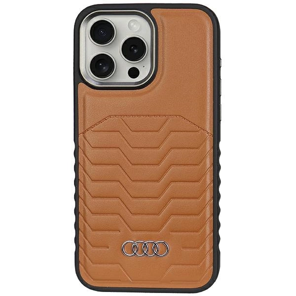 Audi Synthetic Leather case with MagSafe for iPhone 14 Pro Max - brown