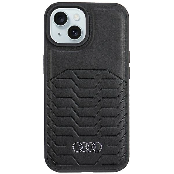 Audi Synthetic Leather Case with MagSafe for iPhone 15/14/13 - Black