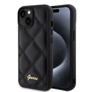 Guess - Quilted Metal Logo (GUHCP15SPSQSQSK) - iPhone 15 / iPhone 14 / iPhone 13 - Black