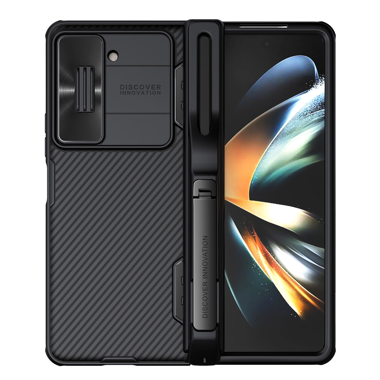 Nillkin CamShield Fold Case for Samsung Galaxy Z Fold 5 with additional stylus holder - black