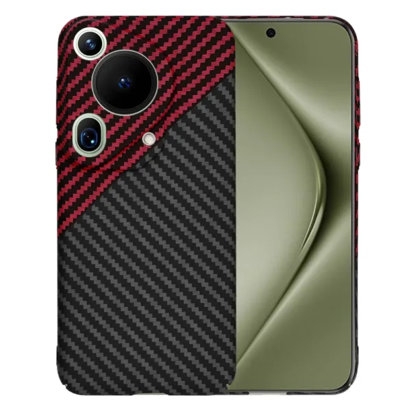 Techsuit - Carbonite FiberShell - Huawei Pura 70 Ultra - Red Vortex