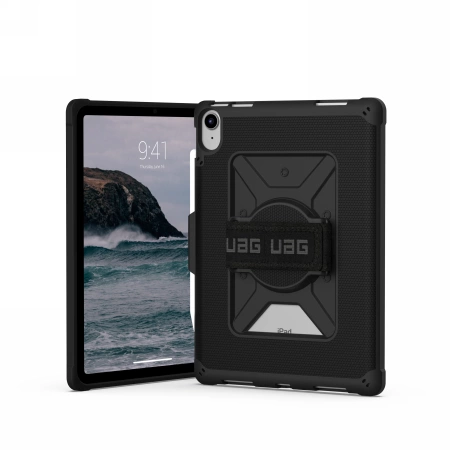 UAG Metropolis case for iPad 10.9" 10th generation with Apple Pencil and palm holder - black