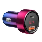 Baseus Magic Series PPS USB-C / USB-A 45W PD QC 5A car charger - pink and blue